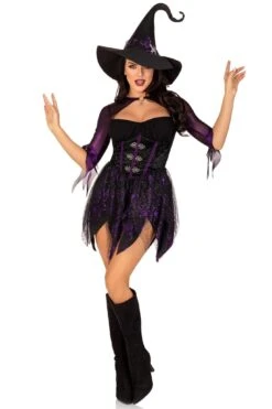 LEG AVENUE 2 Piece Mystical Witch Dress Costume Set -Strippers Heels Store 2 Piece Mystical Witch Dress Costume Set Witch Costumes Leg Avenue SEXYSHOES COM 4