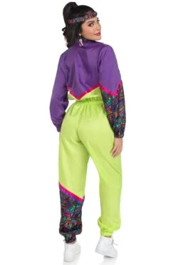 LEG AVENUE 2 Piece Rad 80S Tracksuit, Includes Zip-Up Tracksuit & Headband -Strippers Heels Store 2 Piece Rad 80S Tracksuit Includes Zip Up Tracksuit Headband 80s Costumes Leg Avenue SEXYSHOES COM 5