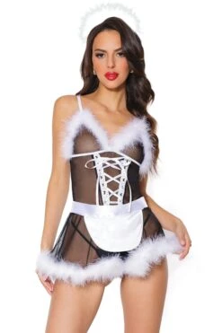 Coquette 3 Pc French Maid Babydoll Set