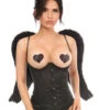 3 Piece Midnight Angel Corset Costume -Strippers Heels Store 3 Piece Sexy Midnight Angel Corset Costume Angel Costumes Daisy Corsets Black SEXYSHOESCOM