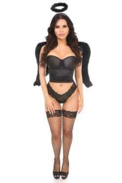 3 Piece Night Angel Corset Costume -Strippers Heels Store 3 Piece Sexy Night Angel Corset Costume Angel Costumes Daisy Corsets SEXYSHOESCOM 3