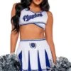 3PC Playboy Cheer Squad -Strippers Heels Store 3PC Playboy Cheer Squad Bunny Costumes Roma Costumes White SEXYSHOES COM