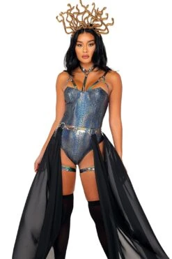 3pc Sensual Serpent Medusa Queen -Strippers Heels Store 3pc Sensual Serpent Medusa Queen Princess Costumes Roma Costumes SEXYSHOES COM 4