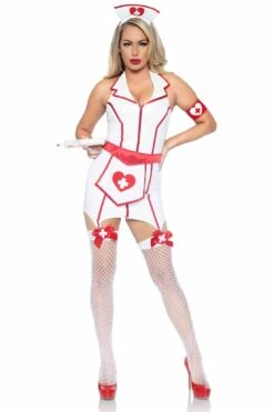 LEG AVENUE 4 Piece Er Hottie Costume Set -Strippers Heels Store 4 Piece Er Hottie Costume Set Nurse Costumes Leg Avenue SEXYSHOES COM 4