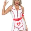 LEG AVENUE 4 Piece Er Hottie Costume Set -Strippers Heels Store 4 Piece Er Hottie Costume Set Nurse Costumes Leg Avenue White SEXYSHOES COM