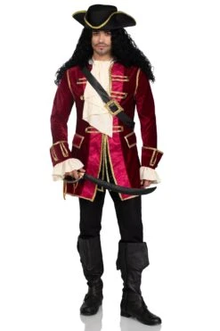 LEG AVENUE 4 Piece Pirate Captain Costume Set -Strippers Heels Store 4 Piece Pirate Captain Costume Set Pirate Costumes Leg Avenue SEXYSHOES COM 4