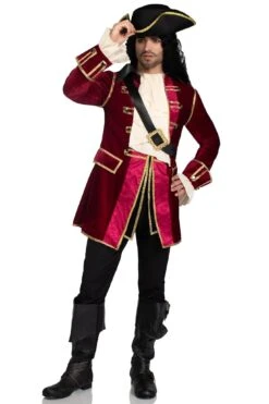 LEG AVENUE 4 Piece Pirate Captain Costume Set