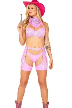 4pc Pretty Pink Cowgirl -Strippers Heels Store 4pc Pretty Pink Cowgirl Western Costumes Roma Costumes SEXYSHOES COM 3