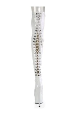 PLEASER ADORE-3063 White Patent Thigh Boot -Strippers Heels Store ADORE 3063 White Patent Thigh Boot Thigh Boots Pleaser SEXYSHOES COM 4
