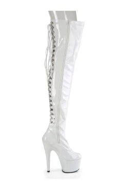 PLEASER ADORE-3063 White Patent Thigh Boot -Strippers Heels Store ADORE 3063 White Patent Thigh Boot Thigh Boots Pleaser SEXYSHOES COM 5