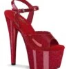 PLEASER ADORE-709GP Red Glitter Patent Sandal -Strippers Heels Store ADORE 709GP Red Glitter Patent Sandal Sandals Pleaser Red SEXYSHOES COM