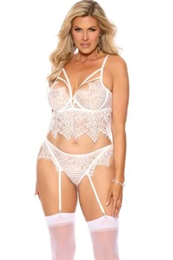 Alluring Eyelash Lace Cami & Panty Set