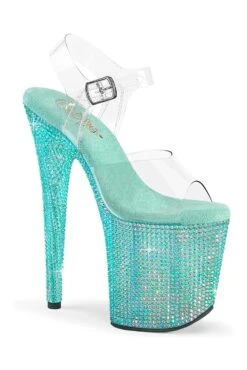 PLEASER BEJEWELED-808RRS Clear Vinyl Sandal
