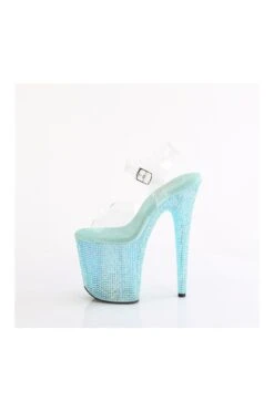 PLEASER BEJEWELED-808RRS Clear Vinyl Sandal -Strippers Heels Store BEJEWELED 808RRS Clear Vinyl Sandal Sandals Pleaser SEXYSHOES COM 3