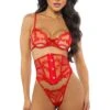 Baroque Heart 3-Piece Waspie Set -Strippers Heels Store Baroque Heart 3 Piece Waspie Set Lingerie Sets Roma Confidential Red SEXYSHOES COM 14647996