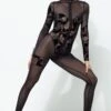 COUGAR Mesh Catsuit -Strippers Heels Store COUGAR COMBINAISON RSILLE Fetish Catsuits PATRICE CATANZARO Black SEXYSHOES COM