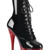 PLEASER DELIGHT-1020 Black Patent Ankle Boot -Strippers Heels Store DELIGHT 1020 Black Patent Ankle Boot Ankle Boots Pleaser Black SEXYSHOES COM