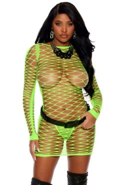 DIAMOND NET MINI DRESS