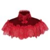 Dark Red Velvet & Lace Capelet 2 Dark Red Velvet & Lace Capelet -Strippers Heels Store Dark Red Velvet Lace Capelet Cape Bolero Daisy Corsets Red SEXYSHOES COM