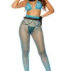 Diamond Net String Bra Top With Matching Leggings -Strippers Heels Store Diamond Net String Bra Top with Matching Leggings Dancewear Sets Elegant Moments Turquoise SEXYSHOES COM