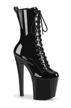 PLEASER ENCHANT-1040 Black Patent Knee Boot