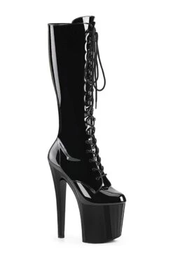 PLEASER ENCHANT-2023 Black Patent Knee Boot