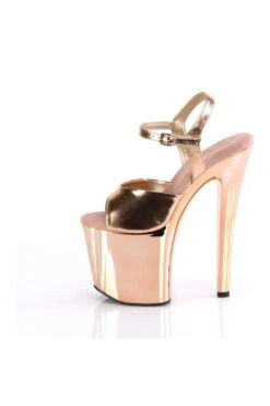 PLEASER ENCHANT-709 Rose Gold Metallic Faux Leather Sandal -Strippers Heels Store ENCHANT 709 Rose Gold Metallic Faux Leather Sandal Sandals Pleaser SEXYSHOES COM 3