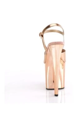 PLEASER ENCHANT-709 Rose Gold Metallic Faux Leather Sandal -Strippers Heels Store ENCHANT 709 Rose Gold Metallic Faux Leather Sandal Sandals Pleaser SEXYSHOES COM 4
