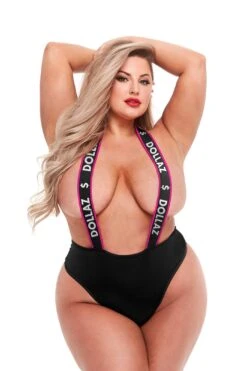 Elastic Suspender Teddy -Strippers Heels Store Elastic Suspender Teddy Teddies Lapdance Lingerie Black SEXYSHOESCOM 3