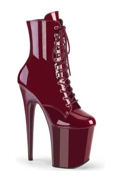 PLEASER FLAMINGO-1020 Burgundy Patent Ankle Boot
