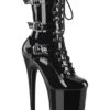 PLEASER FLAMINGO-1043 Black Patent Ankle Boot -Strippers Heels Store FLAMINGO 1043 Black Patent Ankle Boot Ankle Boots Pleaser Black SEXYSHOES COM