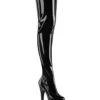 PLEASER FLAMINGO-4000 Black Patent Ankle Boot -Strippers Heels Store FLAMINGO 4000 Black Patent Ankle Boot Ankle Boots Pleaser Black SEXYSHOES COM