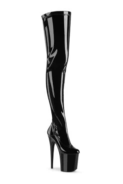 PLEASER FLAMINGO-4000 Black Patent Ankle Boot