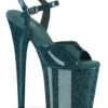 PLEASER FLAMINGO-809GP Green Glitter Patent Sandal -Strippers Heels Store FLAMINGO 809GP Green Glitter Patent Sandal Sandals Pleaser Green SEXYSHOES COM