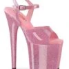 PLEASER FLAMINGO-809GP Pink Glitter Patent Sandal -Strippers Heels Store FLAMINGO 809GP Pink Glitter Patent Sandal Sandals Pleaser Pink SEXYSHOES COM
