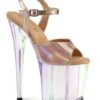 PLEASER FLAMINGO-809HT Rose Gold Patent Sandal -Strippers Heels Store FLAMINGO 809HT Rose Gold Patent Sandal Sandals Pleaser Rose Gold SEXYSHOES COM