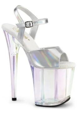 PLEASER FLAMINGO-809HT Silver Patent Sandal