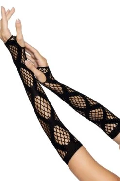 LEG AVENUE Faux Wrap Industrial Net Arm Warmers