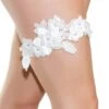 Coquette Floral Applique Leg Garter -Strippers Heels Store Floral Applique Leg Garter Body Jewelry Coquette White SEXYSHOES COM
