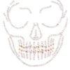 LEG AVENUE Glow In The Dark Skull Face Jewels Sticker -Strippers Heels Store Glow In The Dark Skull Face Jewels Sticker Body Jewelry Leg Avenue Clear SEXYSHOES COM