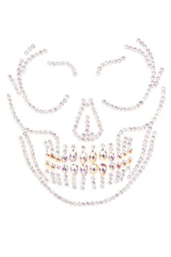 LEG AVENUE Glow In The Dark Skull Face Jewels Sticker