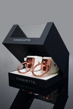 Coquette Gold Vegan Leather And Metal Cuff