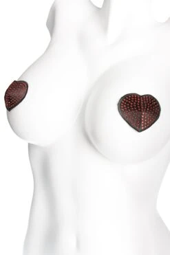 Coquette Heart Shaped Pasties With Red Sequins