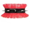Kitten Collection Red/Black Fishnet Spike Choker