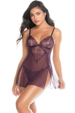 Lace Babydoll With Side Slits Design