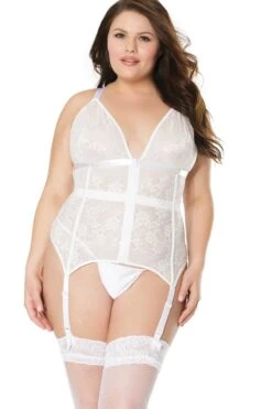 Coquette Lace Boned Bustier | Plus Size