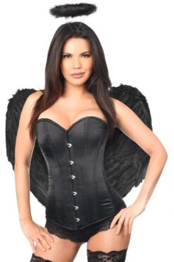 Lavish 3 PC Dark Angel Corset Costume -Strippers Heels Store Lavish 3 PC Dark Angel Corset Costume Angel Costumes Daisy Corsets SEXYSHOES COM 3