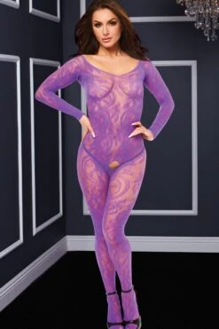 Baci Lingerie Longsleeve Crotchless Bodystocking