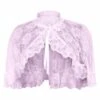 Lt Pink Lace Cape -Strippers Heels Store Lt Pink Lace Cape Cape Bolero Daisy Corsets Pink SEXYSHOES COM