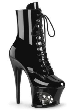 PLEASER MOON-1020SK Black Patent Ankle Boot